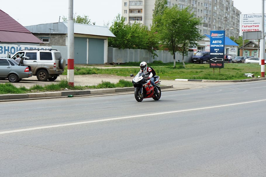 motorcycle, biker, road, transportation, mode of transportation HD wallpaper
