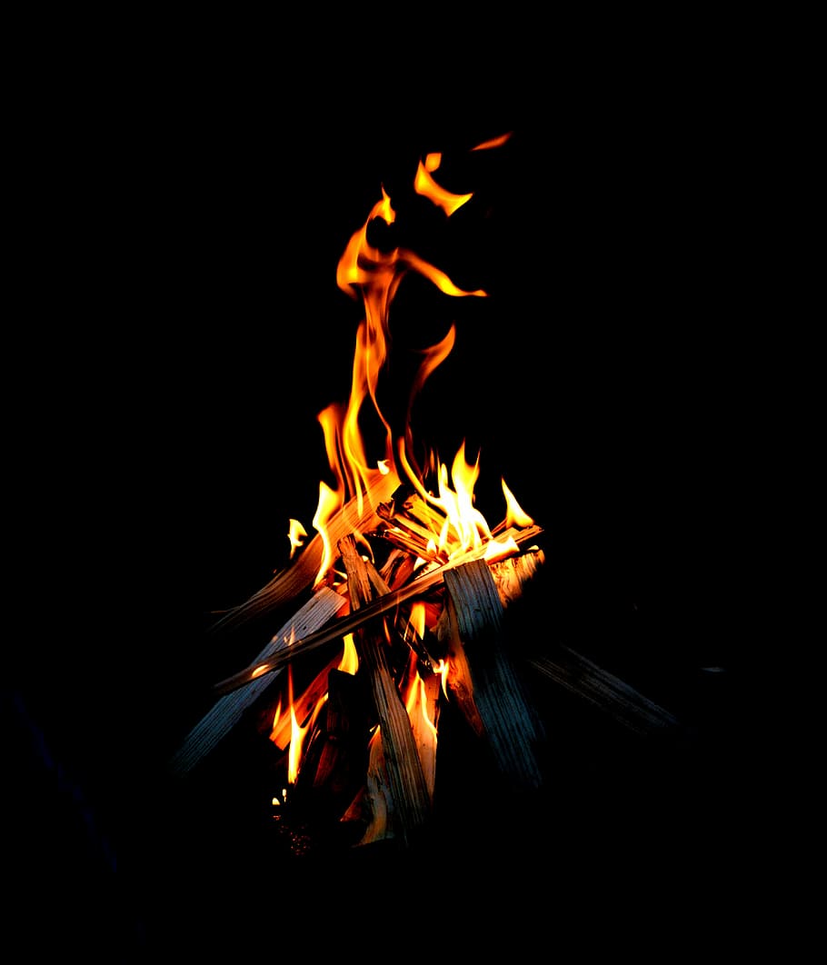 fire, flame, black, heat, burning, heat - temperature, fire - natural phenomenon HD wallpaper
