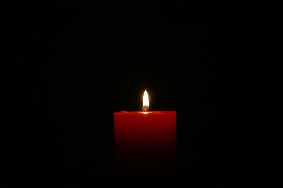 candle, burnt, wax, flame, dark, burning, fire, black background HD wallpaper