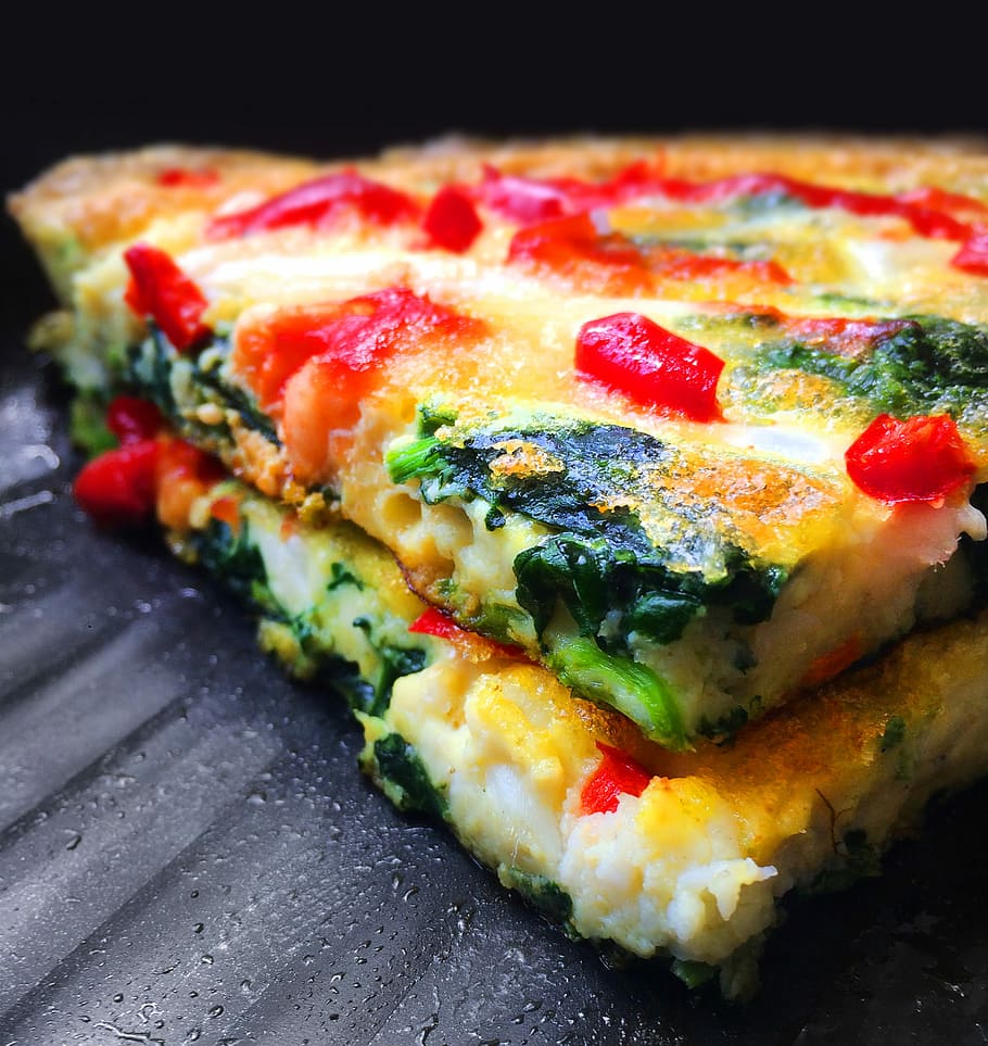 Omelette with Whitebait and Spinach, food, gourmet, cheese, no People, HD wallpaper