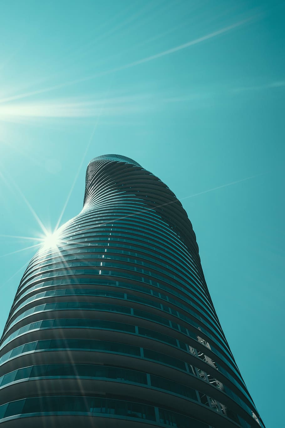 architectural, architecture, building, curves, line, looking up HD wallpaper