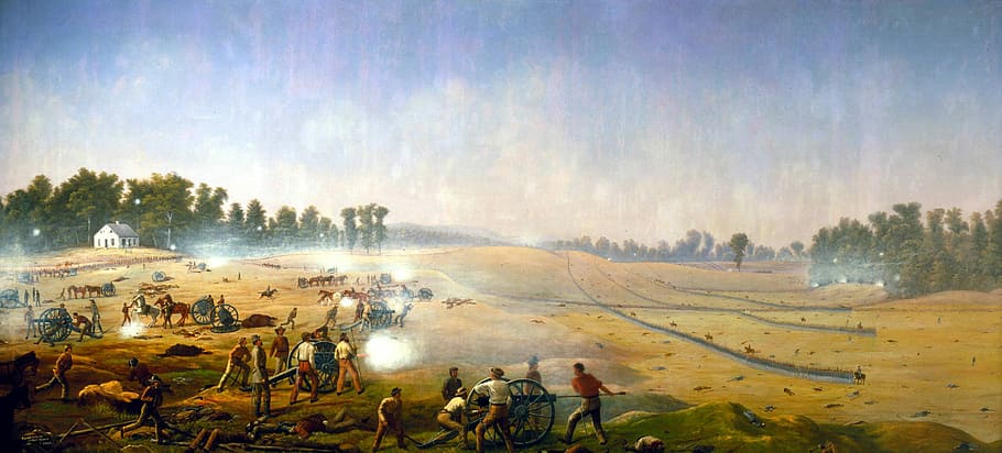 Artillery Hell at Antietam Battlefield, Maryland, illustration, HD wallpaper