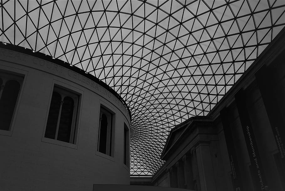 the british museum, foster, roof, built structure, architecture, HD wallpaper