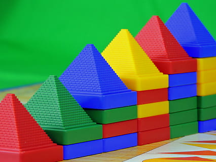 game, pyramids, play, board game, pastime, buildings, toy, multi Colored HD wallpaper