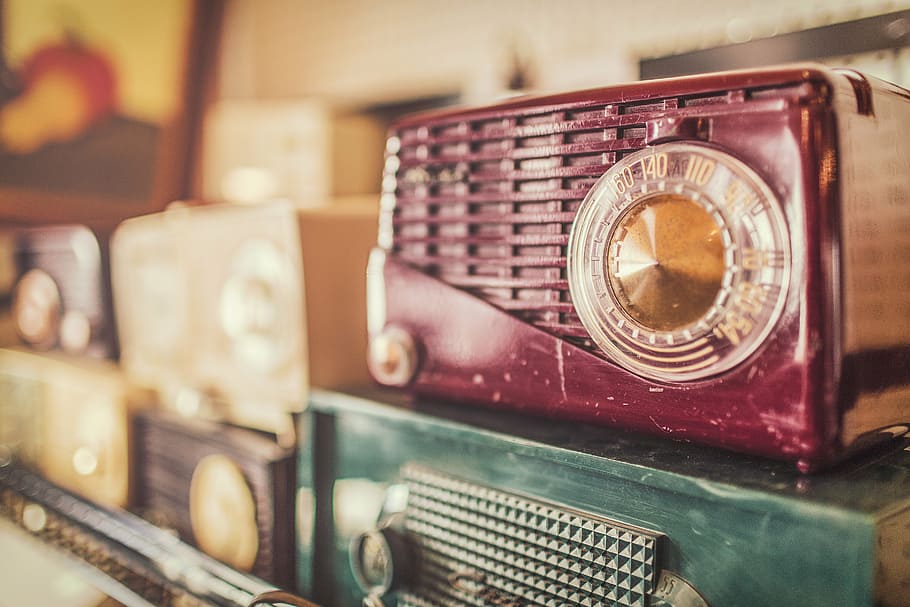 radios, vintage, retro Styled, old-fashioned, broadcasting, HD wallpaper