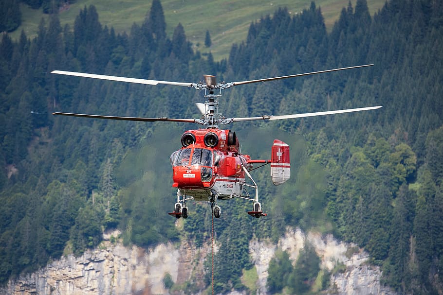 helicopter, logging, work, alpine, kamov, transportation, mode of transportation HD wallpaper