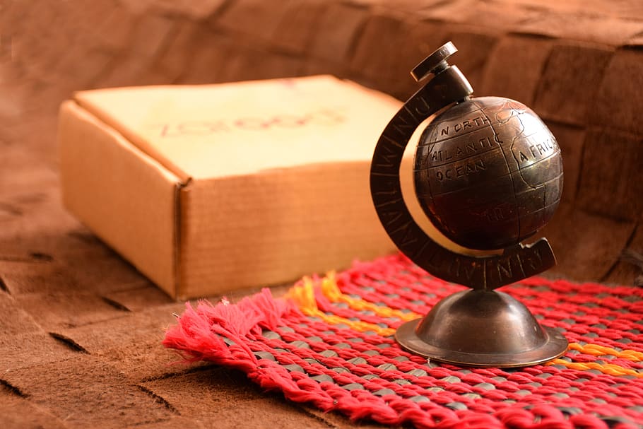 metal globe, antque, art, wood - material, antique, indoors HD wallpaper