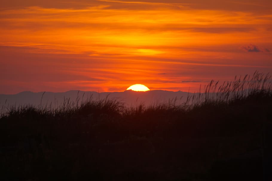 sunset, dungeness spit, beach, coast, coastline, conservation HD wallpaper