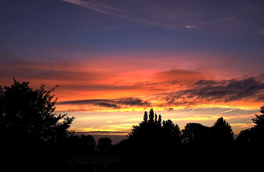 sunset, dawn, dusk, evening, sky, silhouette, cloud - sky, beauty in nature HD wallpaper