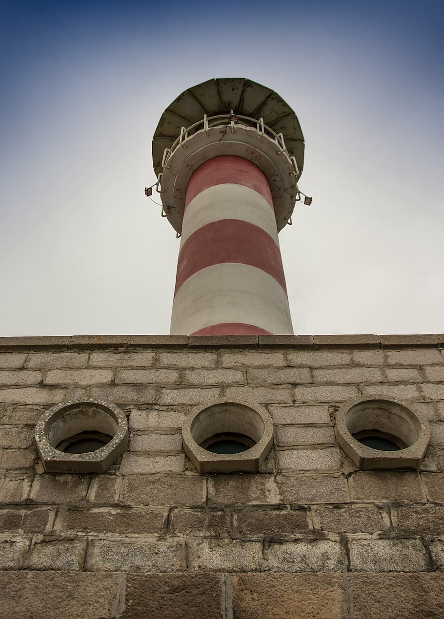 lighthouse, port, burgas, bulgaria, sea, coast, coastline, water, HD wallpaper