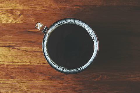 close-up photo of round white ceramic mug filled with coffee HD wallpaper