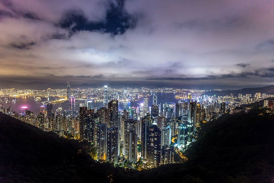 photo of cityscape, high, angle, photography, rise, buildings HD wallpaper