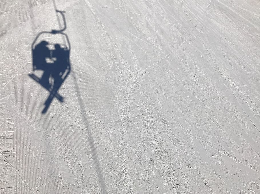 snow, outdoor, shadow, day, unrecognizable person, sport, sunlight HD wallpaper