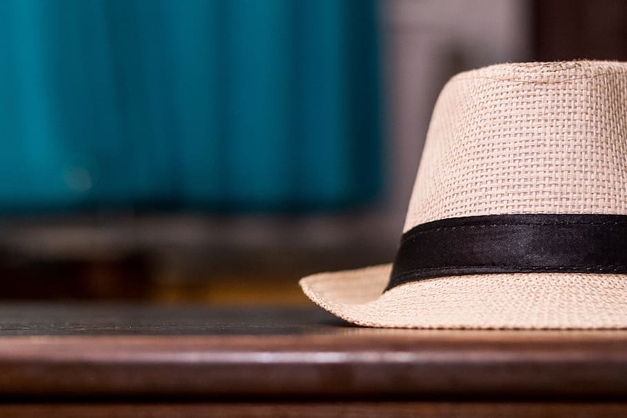Selective Focus Photo of Brown Fedora Hat, blurred background HD wallpaper