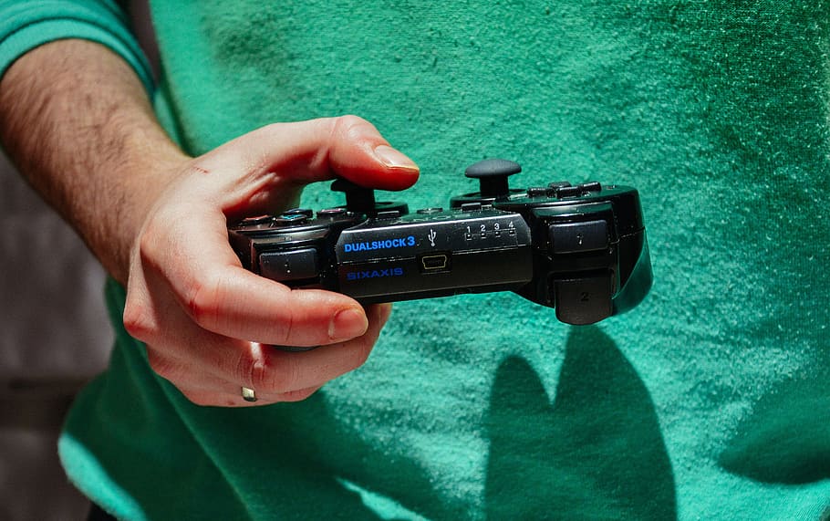 playstation, controller, video games, gaming, joystick, hand HD wallpaper