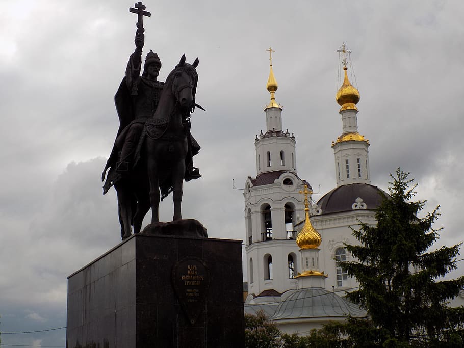 king, ivan the terrible, church, monument, dome, formidable, HD wallpaper