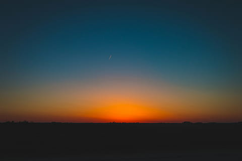 untitled, blue, orange, golden, hour, sky, sunset, dusk, night HD wallpaper
