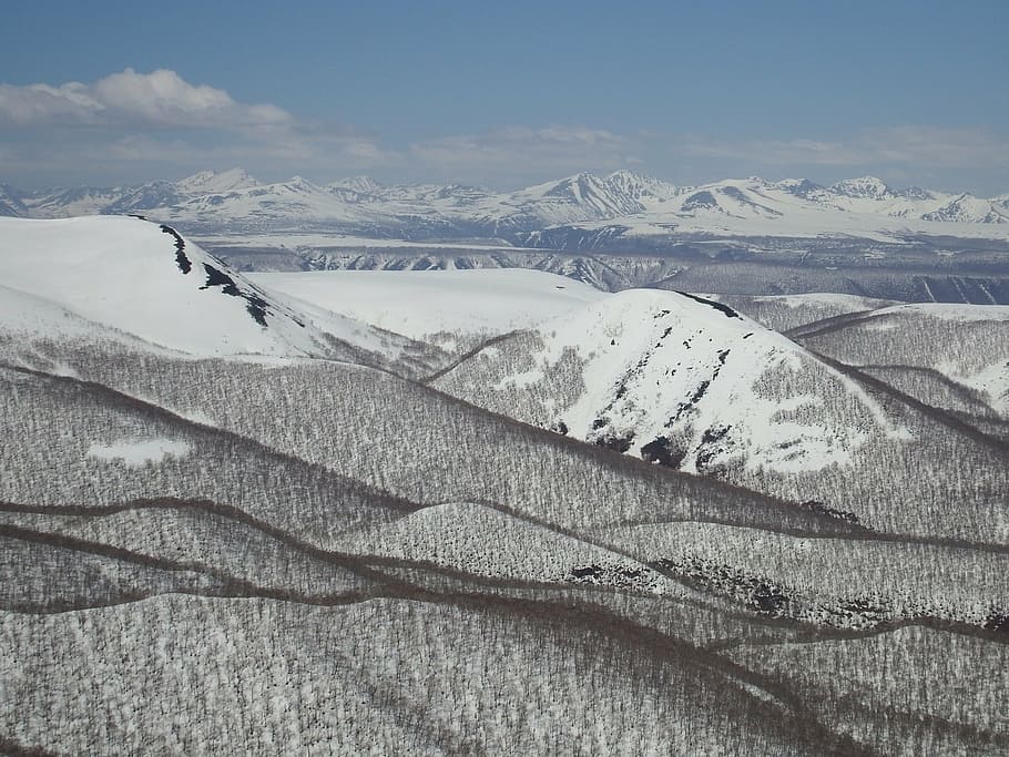 mountains, ridge, height, open space, rocks, plateau, winter HD wallpaper