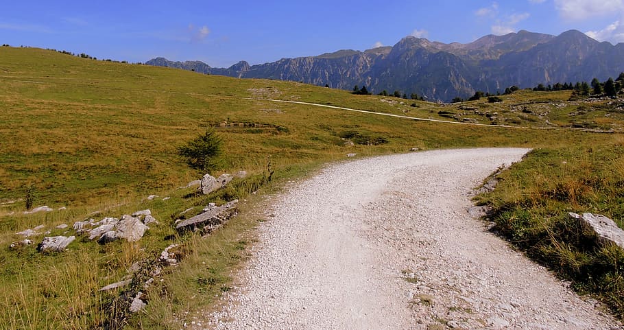 trail, road, mountain, lessinia, veneto, italy, environment, HD wallpaper