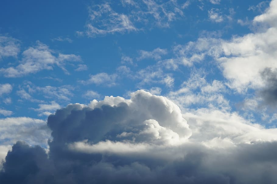 cumulus clouds, clouded sky, nature, blue, weather, air, cloud - Sky HD wallpaper