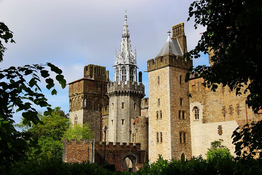 Castle, Architecture, Cardiff Castle, building, old, medieval, HD wallpaper