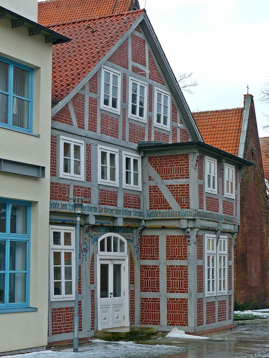 Verden, Town Hall, Fachwerkhaus, verden of all, old house, truss, HD wallpaper