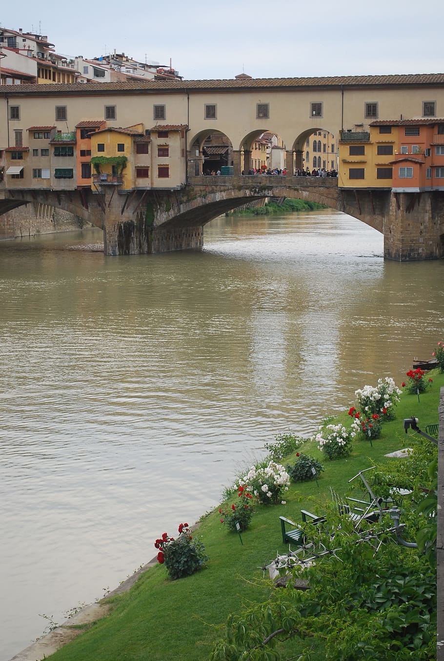 Ponte Vecchio, Italy, Florence, River, tuscany, bridge, architecture, HD wallpaper