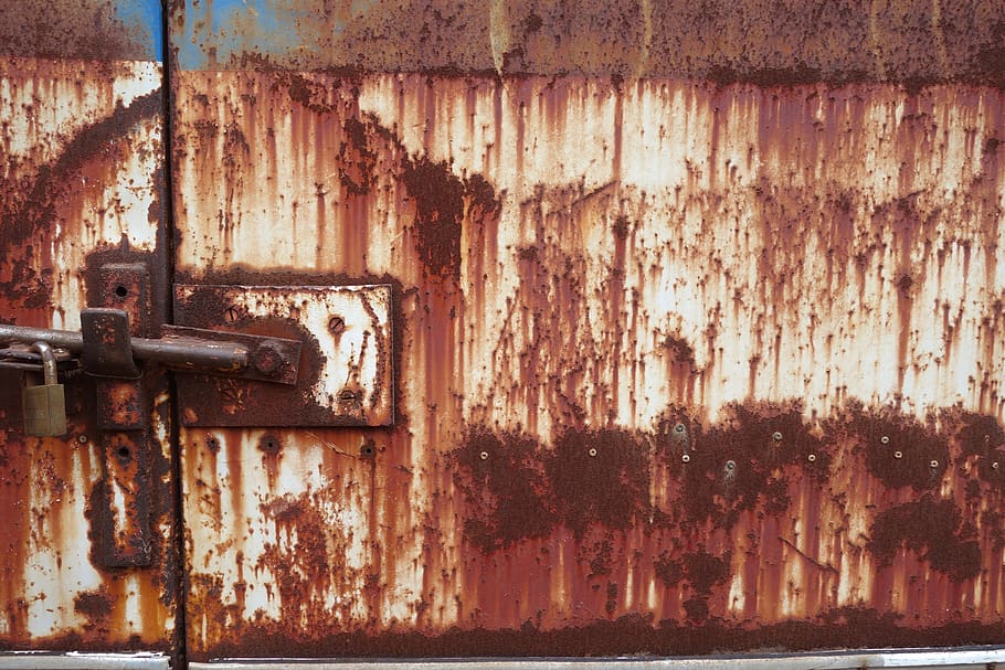 rust, metal, background, door, entrance, weathered, rusty, old HD wallpaper