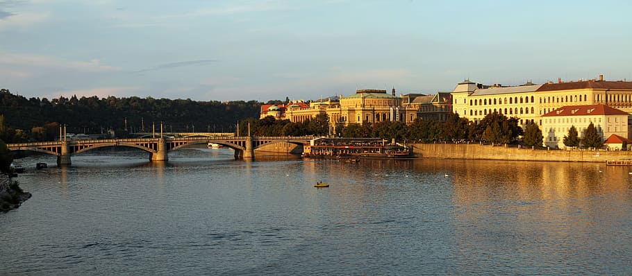 bridge, river, prague, architecture, czech, republic, city HD wallpaper
