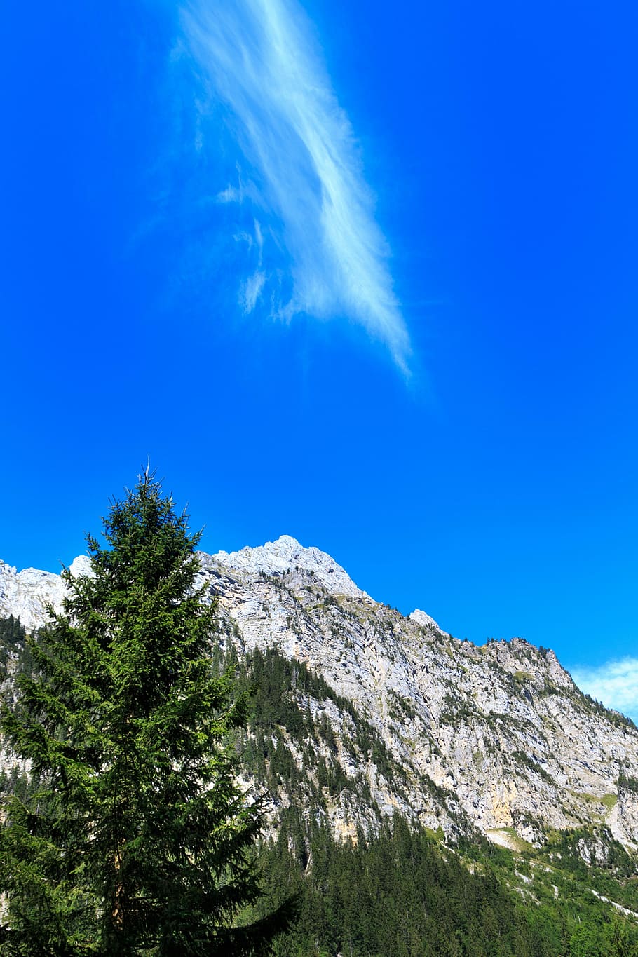 Mountain, Clouds, Alpine, sky, nature, blue, scenics, mountain range HD wallpaper