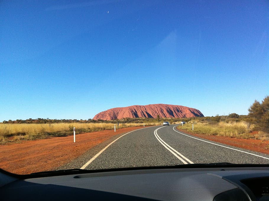 australia, lock, kangaroo, transportation, road, sky, car, mode of transportation HD wallpaper