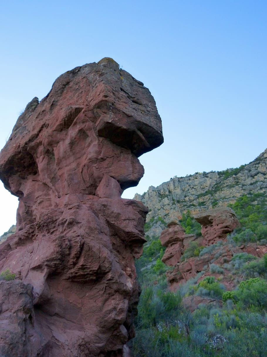 Red Rock, Sandstone, Head, Shape, Erosion, head shape, rock - object HD wallpaper