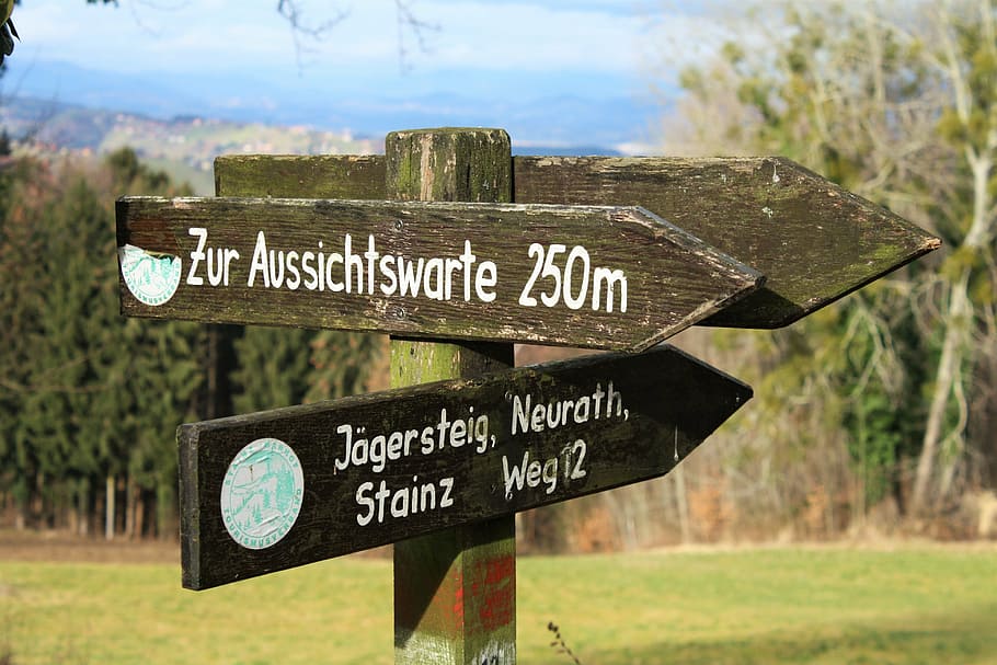 hiking, trail, directory, direction, shield, orientation, text HD wallpaper