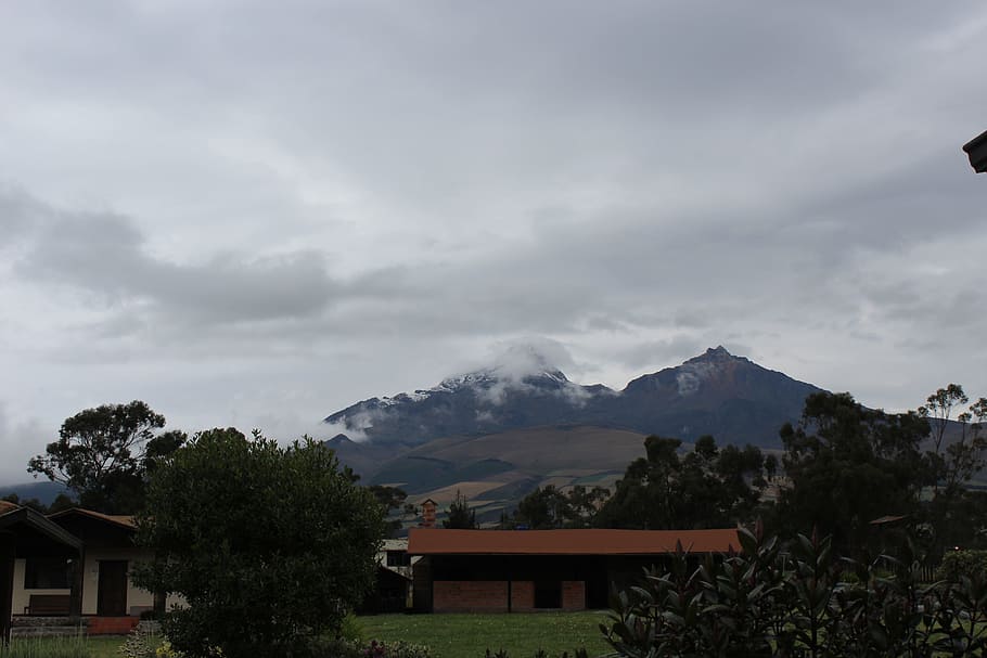 volcano, nevado, landscape, mountain, snow, nature, snowy mountain HD wallpaper