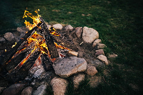 Summer Campfire, vacations, camera, outdoor, nature, outside HD wallpaper