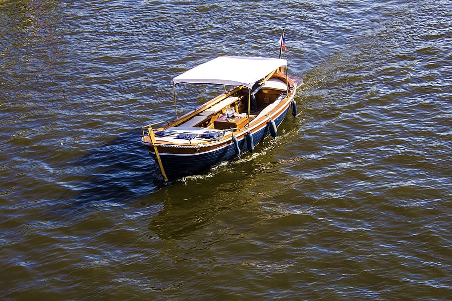 boot, powerboat, cutter, ship, prague, nautical vessel, water HD wallpaper