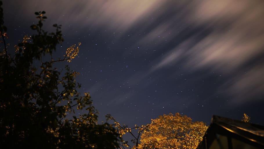 stars, clouds, long, exposure, sky, galaxy, astronomy, star - space HD wallpaper