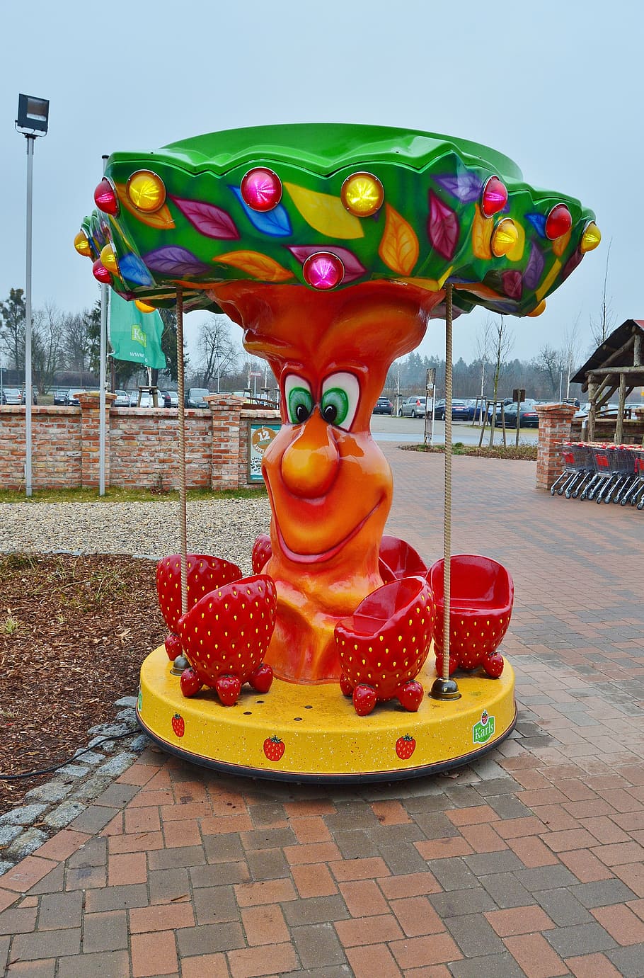 carousel, fun, children, amusement, colorful, pleasure, turn HD wallpaper