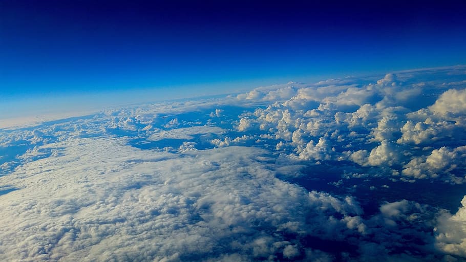 Landscape, Cloud, sky, blue, nature, no people, aerial view HD wallpaper
