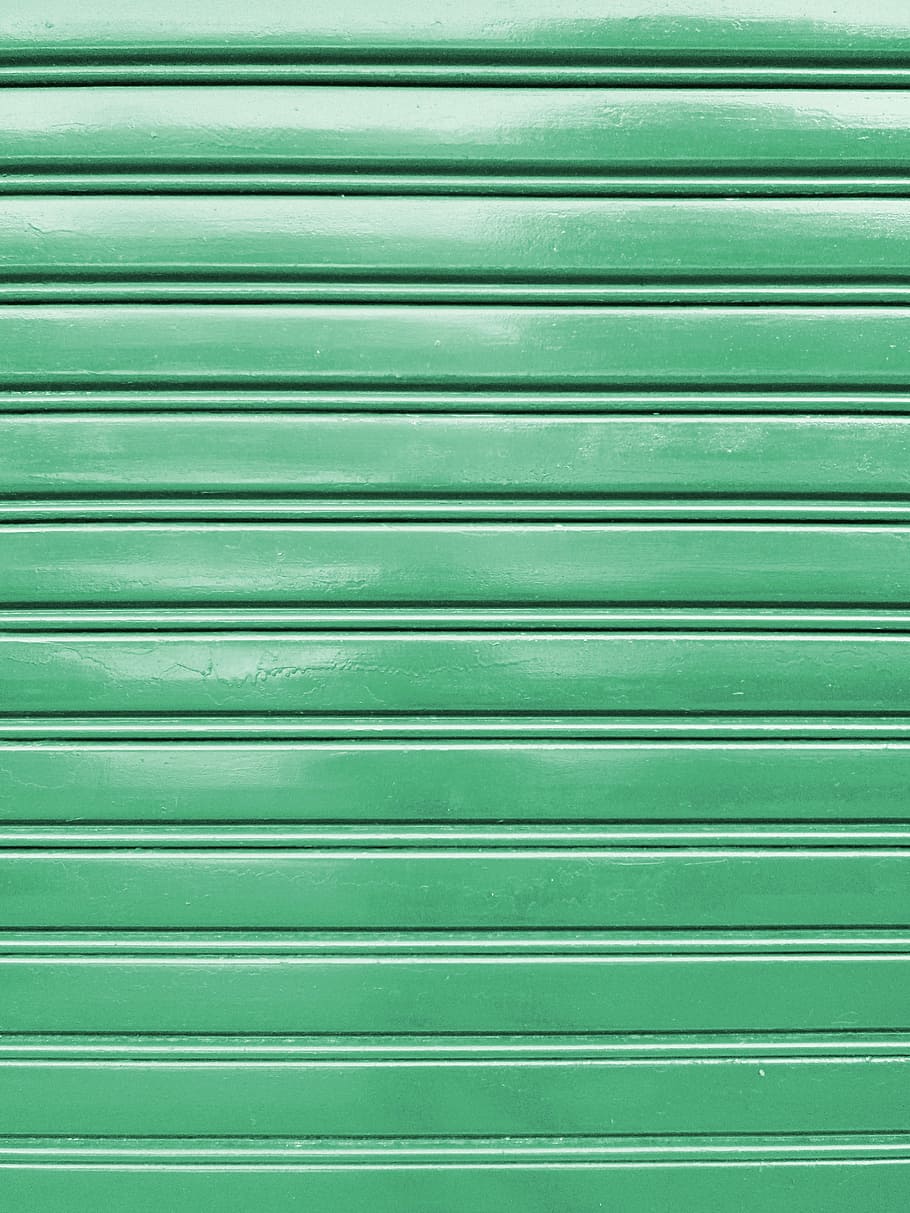 green wall, Metal, Shutter, Aqua, Closed, door, exterior, architecture