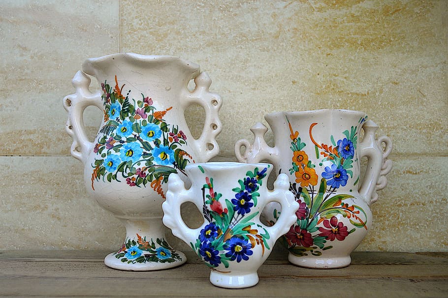 steins, crafts, ceramic, pottery craft, craft products, jars wedding HD wallpaper