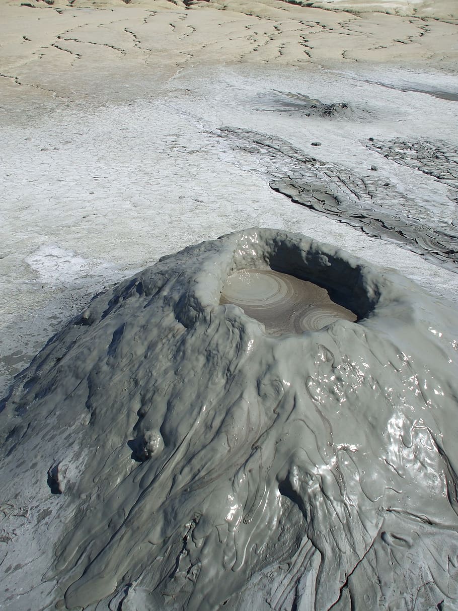 mud volcano, buzau, romania, water, beauty in nature, no people, HD wallpaper