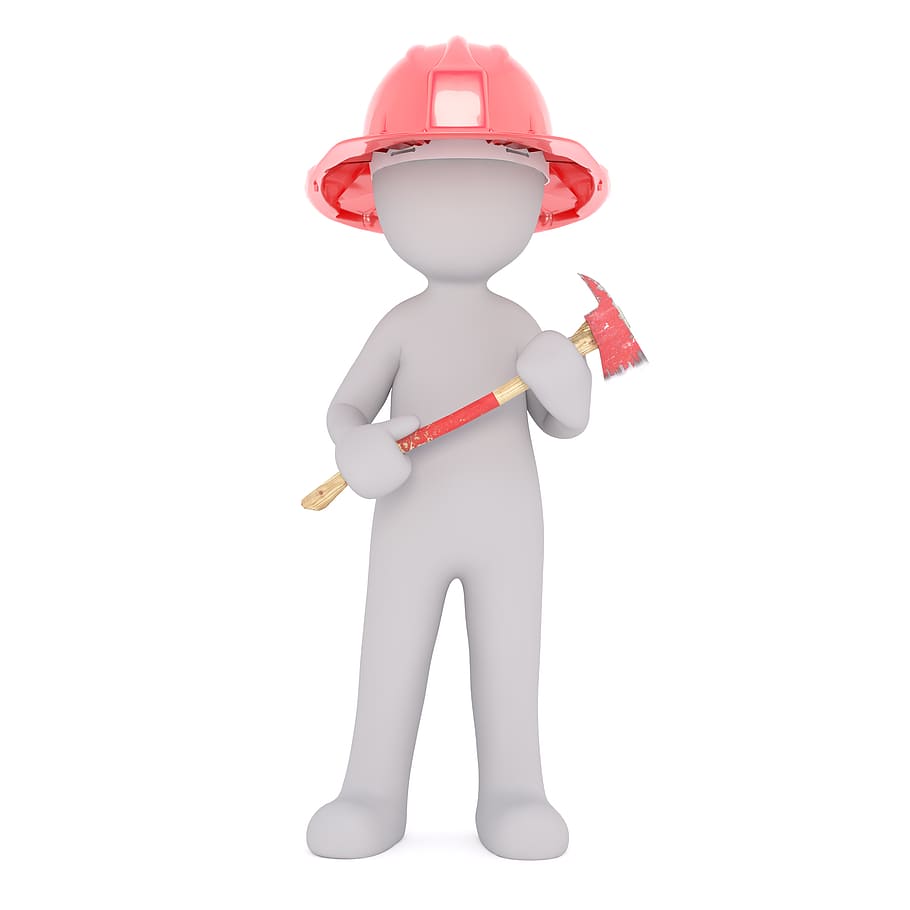 man holding axe illustration, males, 3d model, isolated, full body HD wallpaper
