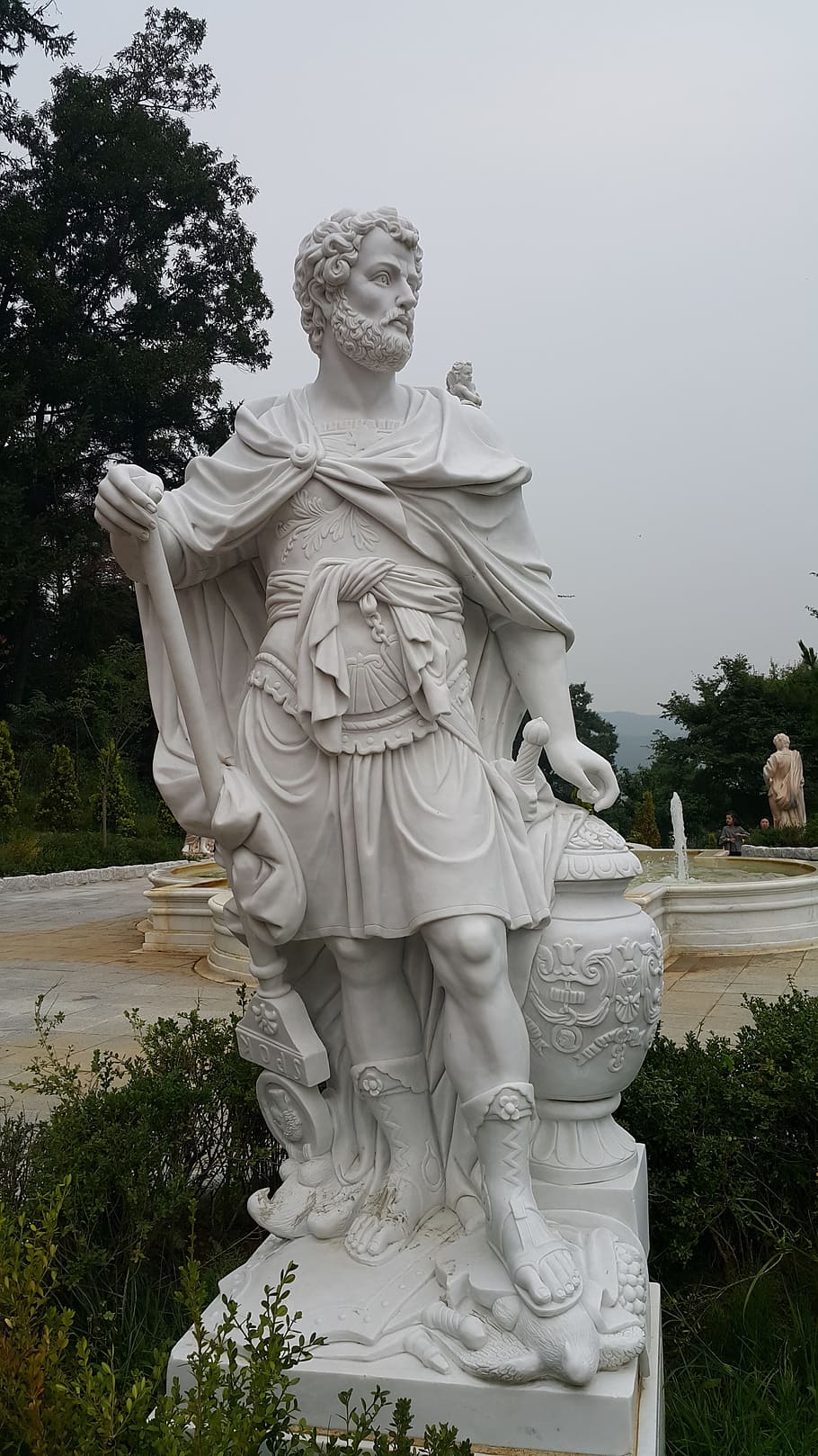 statue, man, mythology, sculpture, art and craft, representation HD wallpaper