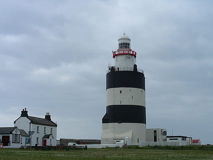 hook head, lighthouse, ireland, architecture, building exterior HD wallpaper