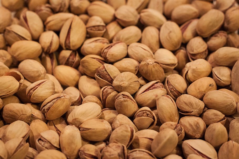 Nuts, close-up, food, pistachios, food and drink, large group of objects