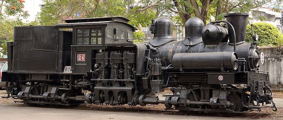 black, steam, train, old, taiwan, rail transportation, train - vehicle HD wallpaper