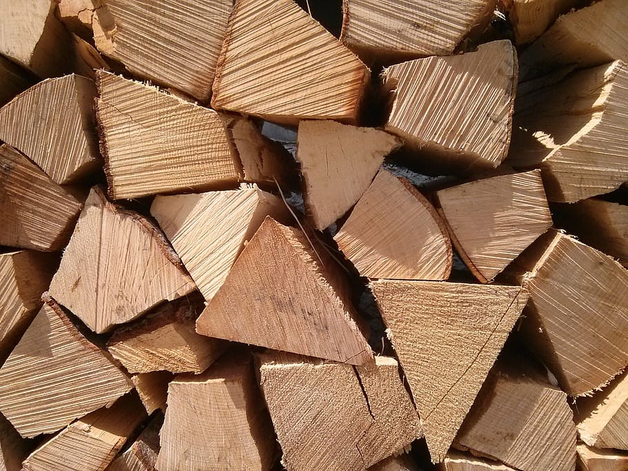 wood, heating, logs, full frame, backgrounds, stack, timber HD wallpaper