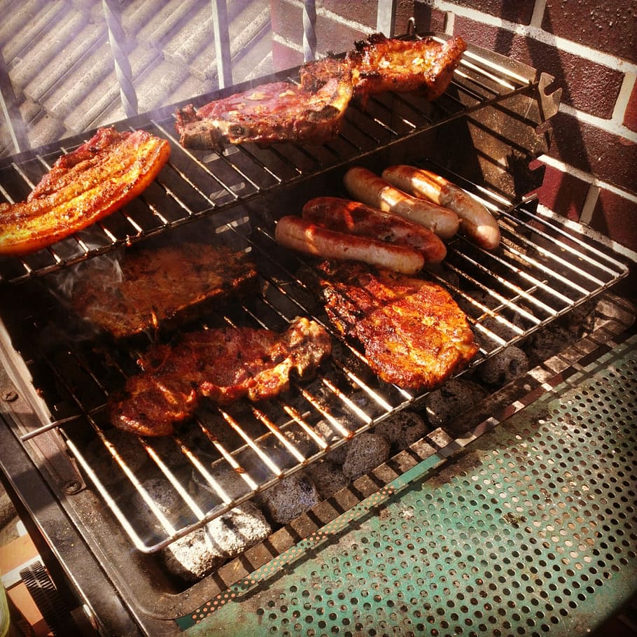 Barbecue, Meat, Grill, barbecue grill, grilled, heat - temperature HD wallpaper