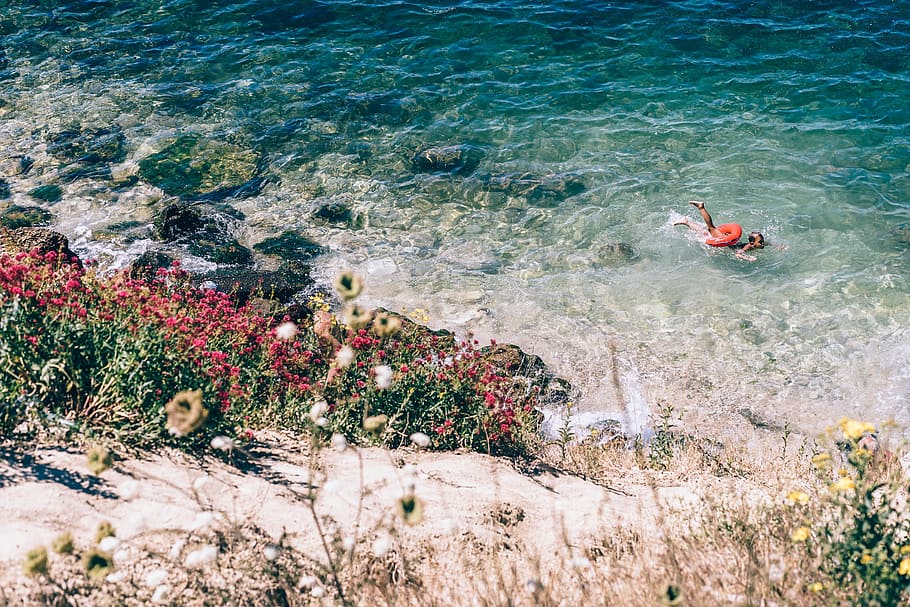 Person Swimming on the Beach Photography, action, active, boy HD wallpaper